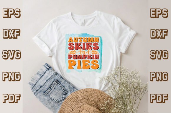 Autumn Skies & Pumpkin Pies: Retro Graphics for T-Shirt Designs