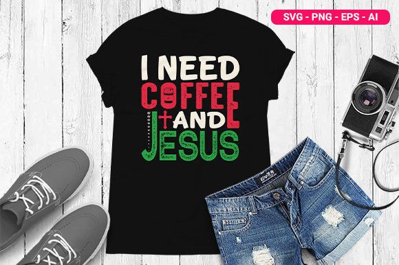 Coffee & Jesus Design: Graphics for Print Templates