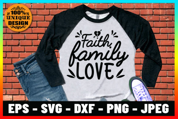 Faith Family Love SVG: Print Templates & Graphics