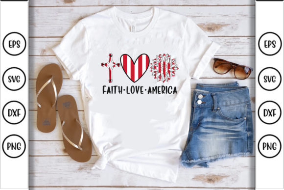 Faith, Love, America Graphics for Crafts