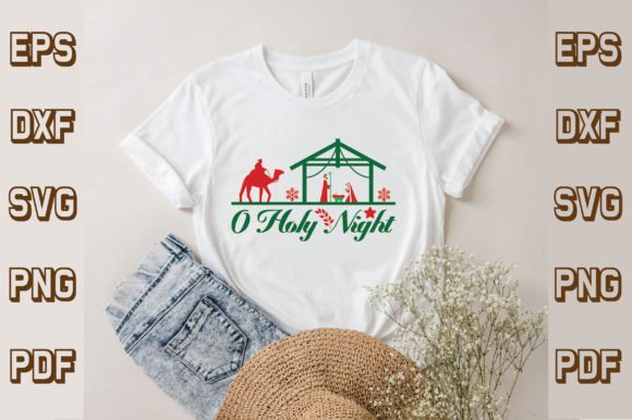 O Holy Night Svg: Graphics for T-Shirt Designs